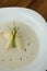 Leek soup with toast