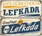 Lefkada vintage tin sign