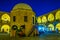 LEFKOSA, CYPRUS, AUGUST 24, 2017: Night view of Buyuk han in Lefkosa, Cyprus