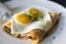 Lefse Norwegian Potato Crepes with Eggs Dish