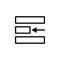 Left alignment icon. Can be used for web, logo, mobile app, UI, UX