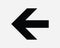 Left Arrow Icon. Point Pointer Exit Path Entrance Navigation Direction Traffic Road Sign West Symbol. Clipart Artwork Vector EPS