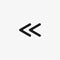 Left arrow icon. Previous page, go back sign for website and mobile app UI designs