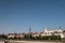 Left bank of the Oder river in Szczecin with the maritime museum and the Chrobry embankment, Szczecin, Poland