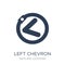 Left chevron icon. Trendy flat vector Left chevron icon on white