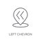 Left chevron linear icon. Modern outline Left chevron logo conce