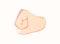Left facing fist icon. Hand gesture emoji vector