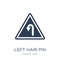 Left hair pin sign icon. Trendy flat vector Left hair pin sign i
