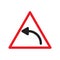 left hand curve icon