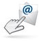 Left-handed cursor on e-mail