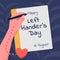 Left handers day. Left-hander writes with his hand, which is located on the side of the heart.