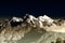 From left - Mount South Kabru , Mount North Kabru and Mount Talung - Sikkim, India