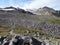 Left over snow on the ridge of Mount Baker from Ptarmigan Ridge trail