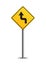 Left reverse turn sign. Vector illustration decorative design