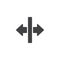 Left and right arrows vector icon