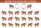 Left or right with cute cartoon warthogs. Logical worksheet for preschoolers