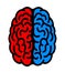 Left and Right hemisphere of brain