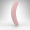 Left round bracket symbol on white background. Pink leather 3D sign with skin texture