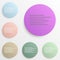 Left text alignment badge color set. Simple glyph, flat vector of web icons for ui and ux, website or mobile application