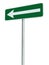 Left traffic route only direction sign turn pointer, green isolated roadside signage perspective, white arrow icon frame roadsign