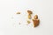 leftover food waste crumbs. High quality beautiful photo concept