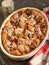Leftovers bread pudding