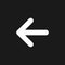 Leftwards arrow dark mode glyph ui icon