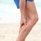 Leg calf sport muscle injury