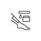 Leg depilation line icon