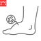 Leg edema line icon