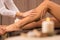 Leg Massage At Spa Salon