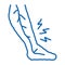 leg pain varicose disease doodle icon hand drawn illustration