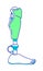 Leg prothesis semi flat color vector element