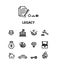 Legacy icons ,   line color vector illustration