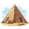 Legacy of the Pharaohs: Ancient Egyptian Pyramid. Generative ai