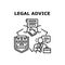 Legal Advice Vector Concept Black Illustration