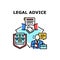 Legal Advice Vector Concept Color Illustration