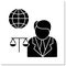 Legal assistance glyph icon