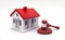 Legal auction and real estate, with a symbolic gavel and miniature house, represent the intersection of law, property, taxes, and