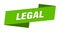 legal banner template. legal ribbon label.