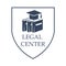 Legal center and law vector isolated icon