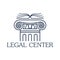 Legal center vector isolated icon or emblem