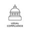 Legal compliance graphic with capitol building