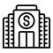 Legal construction icon outline vector. Bank subsidy