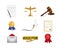 legal contract concept icon set illustration