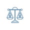 Legal decision line icon concept. Legal decision flat  vector symbol, sign, outline illustration.