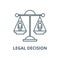 Legal decision vector line icon, linear concept, outline sign, symbol