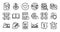 Legal documents, Messenger mail and Video conference line icons set. Vector