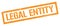 LEGAL ENTITY orange grungy rectangle stamp