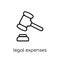 legal expenses icon. Trendy modern flat linear vector legal expenses icon on white background from thin line Insurance collection